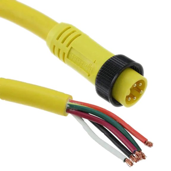 Cat# 105002A01F120, 1300061447Cable Assembly 5POS MALE TO WIRE 12'