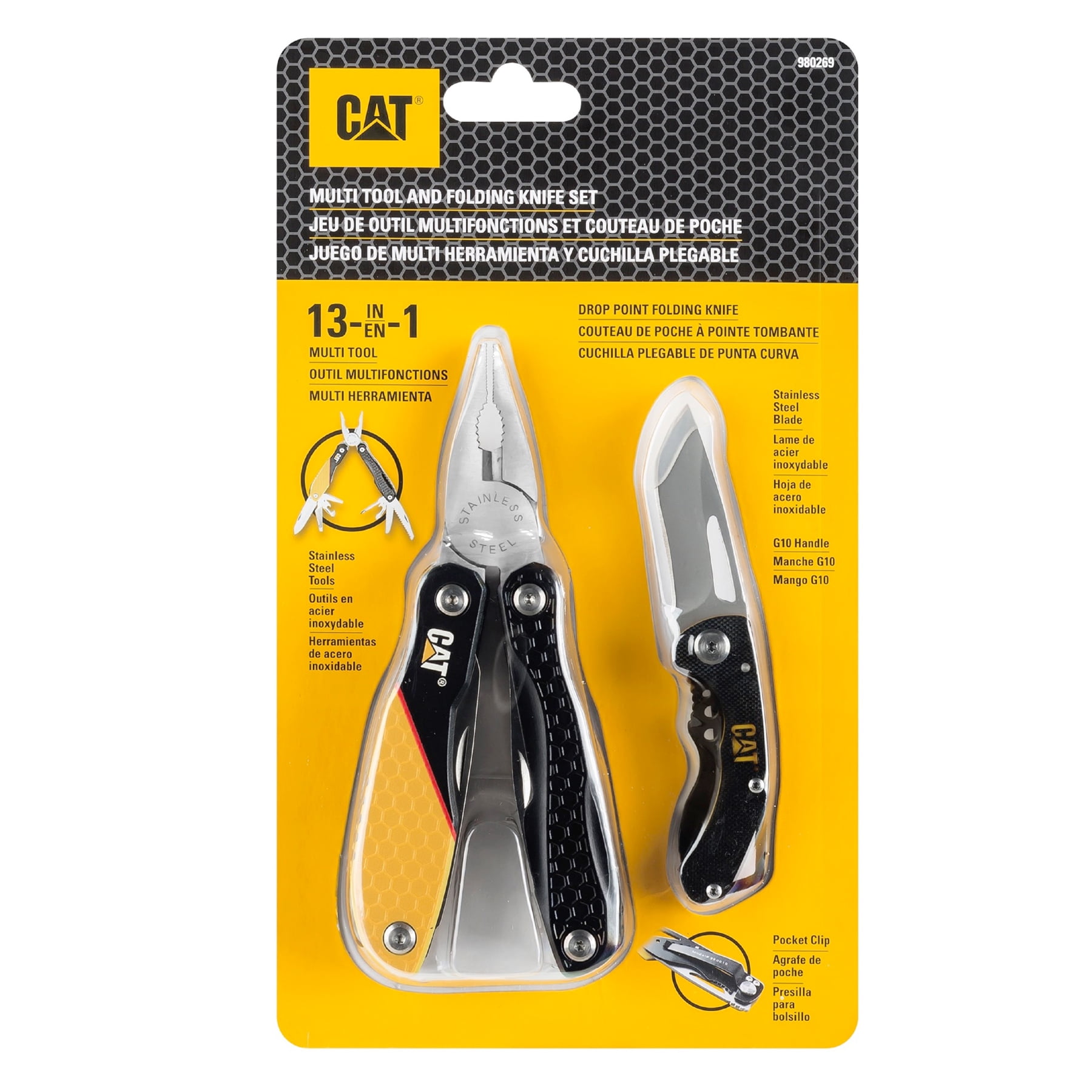 Cat 2 Piece Multi-Tool and Folding Knife Set - 980269