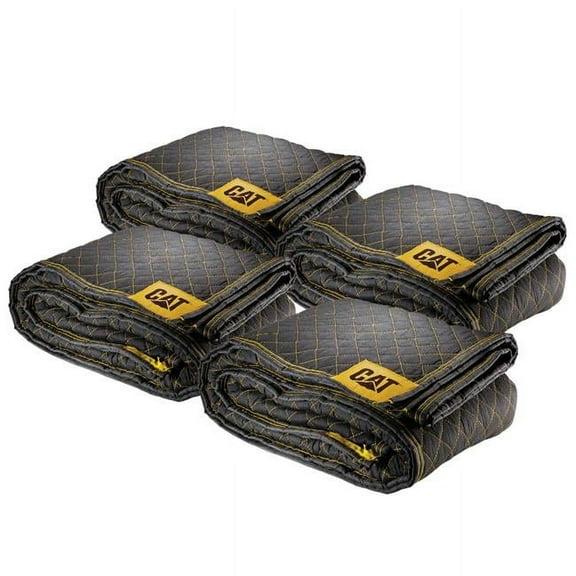 Cat 240030 80" x 72" Non-Woven Utility Padded Protection Moving Blankets - Pack of 4