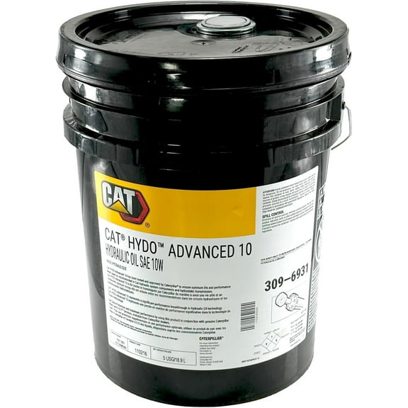Cat 309-6931 HYDO Advanced 10 Hydraulic Oil, SAE 10W | 5 Gallons
