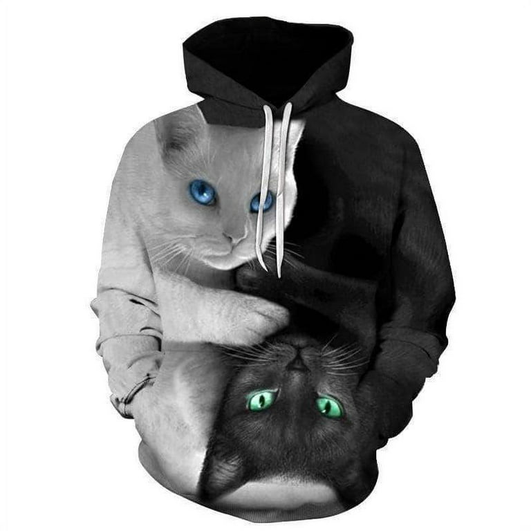Cat 3D Hoodies Prints Hooded Sweatshirt 