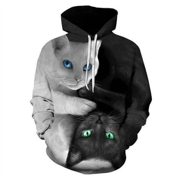 Cat 3D Hoodies Prints Hooded Sweatshirt