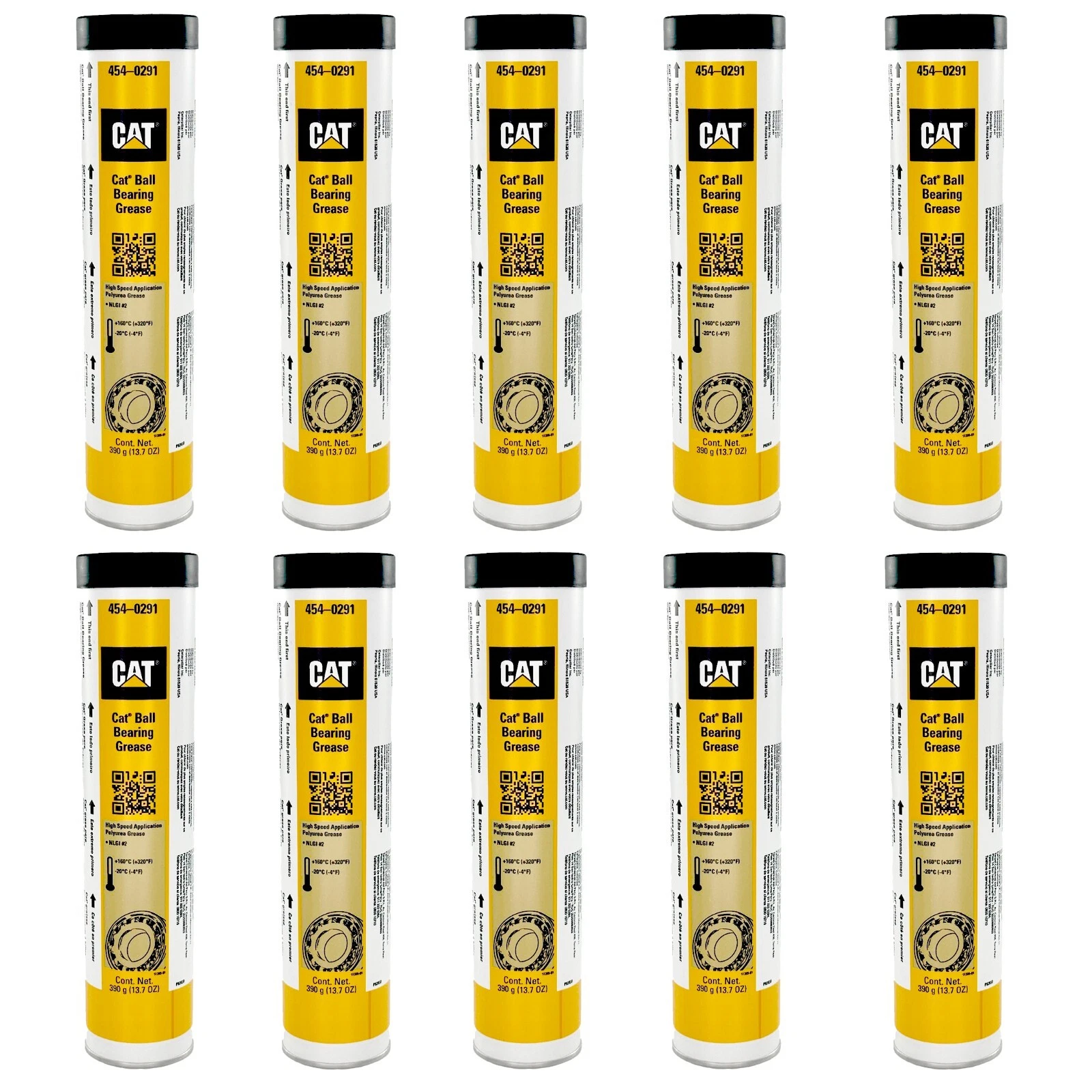 Cat 454-0291 Ball Bearing Grease, 13.7 oz. | 10 Cartridges