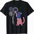 thumbnail image 1 of Cat 4th of July Meowica Kitten American Patriotic T-Shirt, 1 of 5