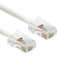 thumbnail image 1 of Cat 5e (CAT5E) Ethernet Cable, Solid Copper 24 AWG, EZ RJ45 Pass Through Connectors, High Speed LAN Network Internet Patch Cable, UL ETL, Custom Cut and Made in USA (1ft, White), 1 of 1