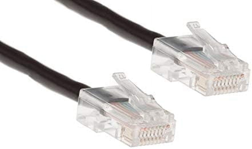 Cat 5e (CAT5E) Ethernet Cable, Solid Copper 24 AWG, EZ RJ45 Pass Through Connectors, High Speed LAN Network Internet Patch Cable, UL ETL, Custom Cut and Made in USA (230ft, Black)