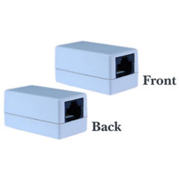 Cat 5e Crossover Coupler White RJ45 Female Unshielded
