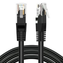 Cat 5e Ethernet Cable 25ft, Cat 5 Internet Patch Cable Cat5e Cable RJ45 Connector LAN Network Cable Cat5 Wire Patch Cord Snagless Computer Ether Wire (50 Foot Black)