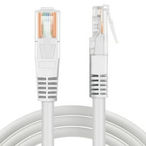 Cat5e Ethernet Patch Cable (3 Feet) - Professional Gold Plated Snagless RJ45 Connector Computer Networking LAN Wire Cord Plug Premium Shielded Twisted Pair (White)