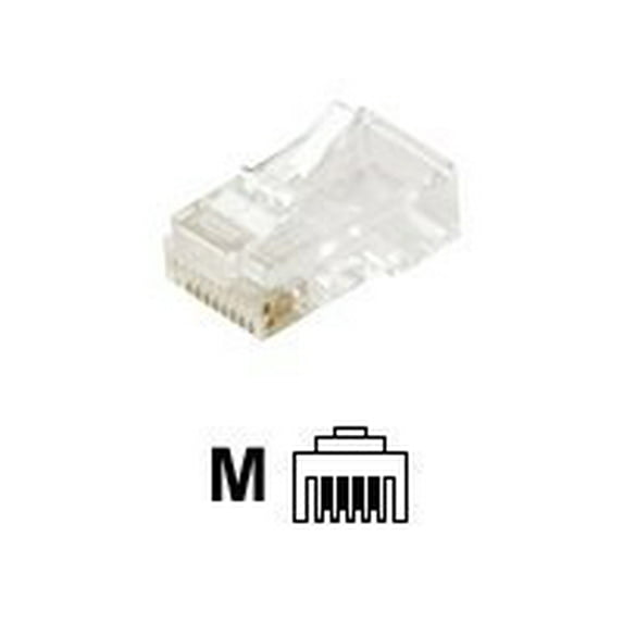 25PK 8x8 Round/Stranded RJ45 Cat5e Plug BY STEREN