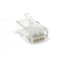 thumbnail image 1 of Cat 6 24AWG RJ 45 Modular Plug, Clear - Pack of 50, 1 of 1
