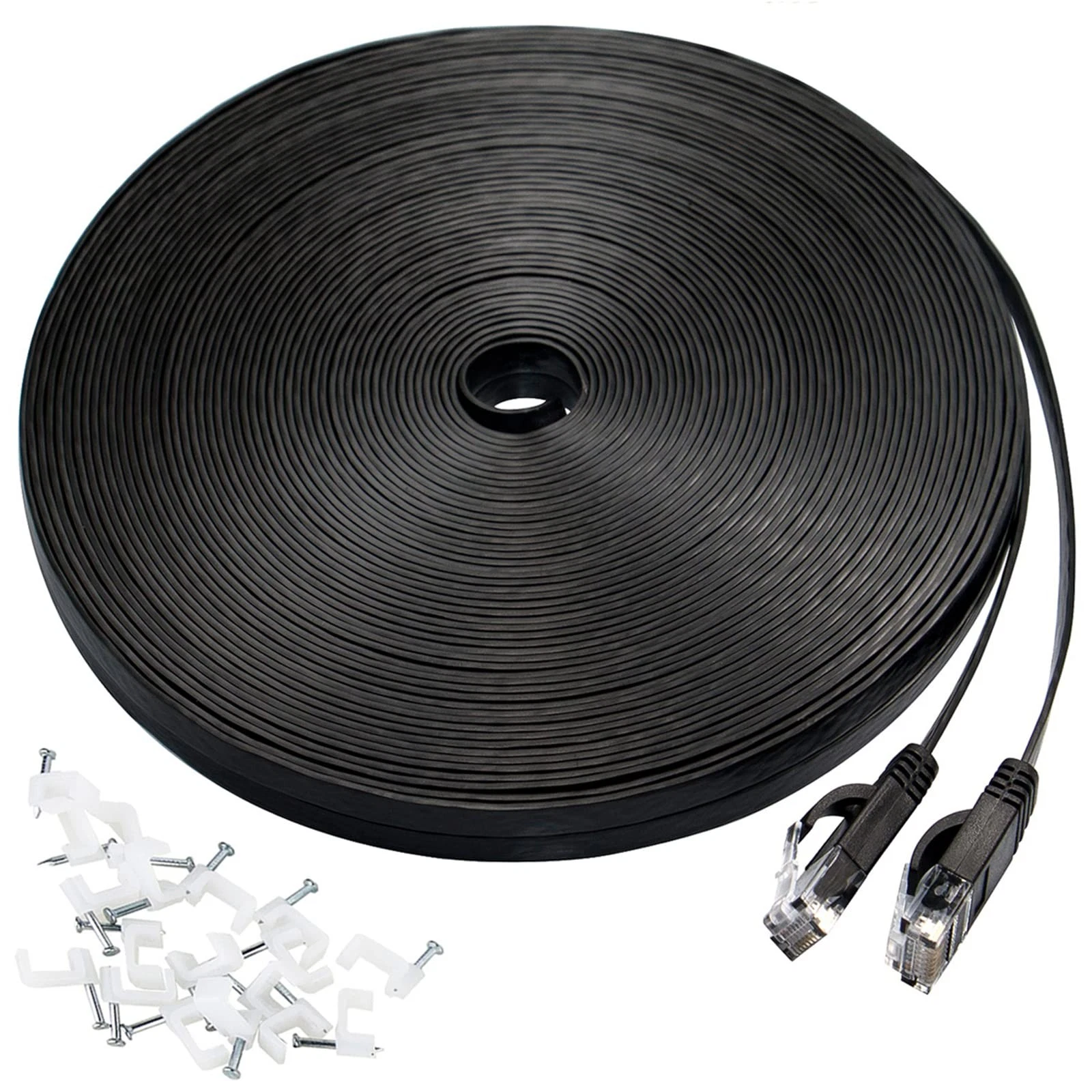 BUTTERFLY- Cat 6 Cables Ethernet Cable 50 Ft Flat Wire Rj45 High Speed Internet Network