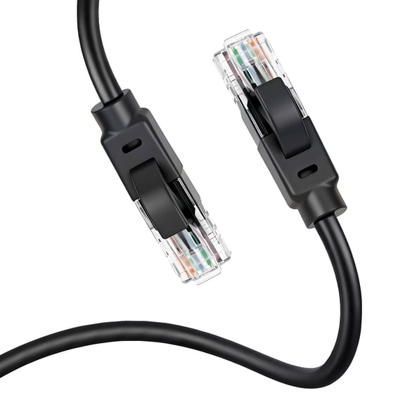 Cat 6 Ethernet Cable 1 ft, High Speed 1Gbps Internet Network Cable, Cat6 Ethernet Patch Cable Long, Computer LAN Cable with Free Clips & Straps for Router, Modem, PS4/5,Fast Gaming