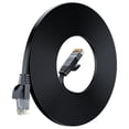 thumbnail image 1 of Cat6 Ethernet Cable 100ft, Black - Flat High-Speed Network Cables for Gaming, Streaming, Router, Modem, PC, PS5, Xbox - Durable & Space-Saving Design, 1 of 7