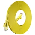 thumbnail image 1 of Cat6 Ethernet Cable 100ft, Yellow - Flat High-Speed Network Cables for Gaming, Streaming, Router, Modem, PC, PS5, Xbox - Durable & Space-Saving Design, 1 of 7