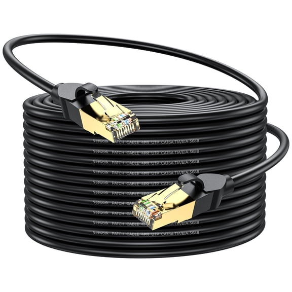 Cat 6 Ethernet Cable 200 ft, LAN Cable, Network Cable, Internet Cable and Patch Cable, 10Gbps Transfer Speed, Outdoor Direct Burial Cat 6 Cable, UV Resistant, Direct Burial, Waterproof, Durable