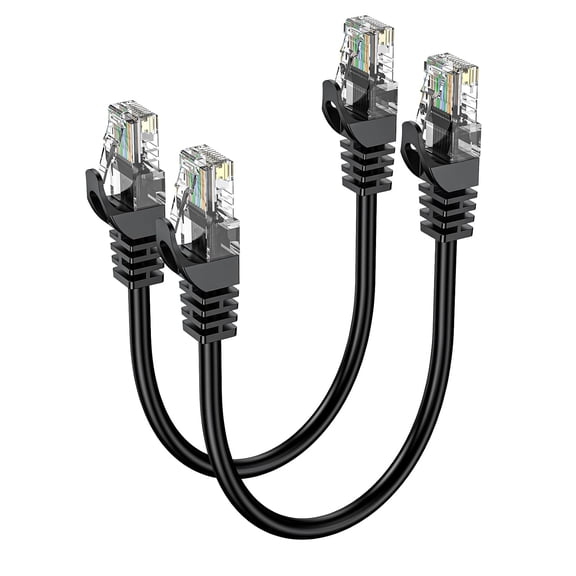 Cat 6 Ethernet Cable 3 inch Very Short 2-Pack, Samll Patch Cable