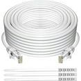 Cat 6 Cable 30 FtWhite, High Speed Cable (6 Colors