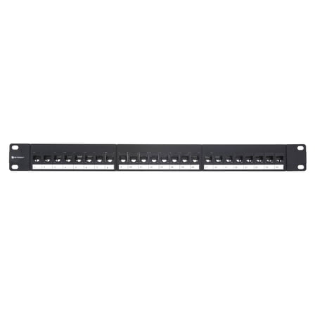 Cat 6 High-Density Feed Through Patch Panel - 24 Port, 1U