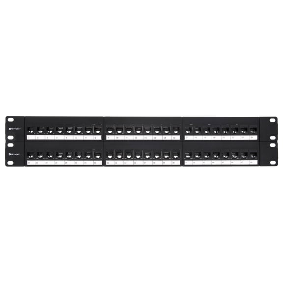 Cat 6 High-Density Feed Through Patch Panel - 48 Port, 2U