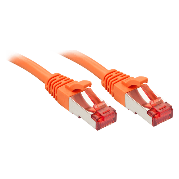 Cat.6 S/FTP cable, orange, 0.3m