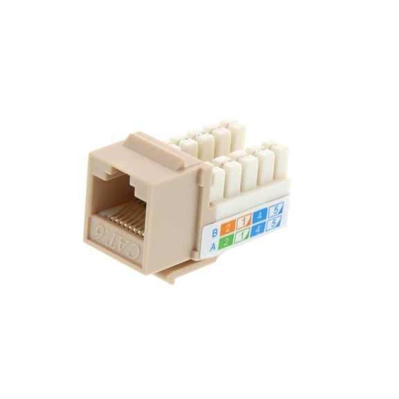 Cat 6 SpeedTerm™ Keystone Jack – 90 Degree 110 Punch Down UTP – Beige