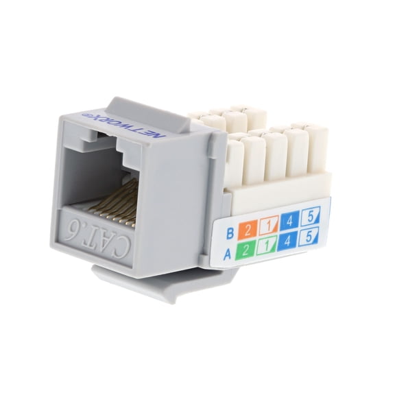 Cat 6 SpeedTerm™ Keystone Jack – 90 Degree 110 Punch Down UTP – Gray