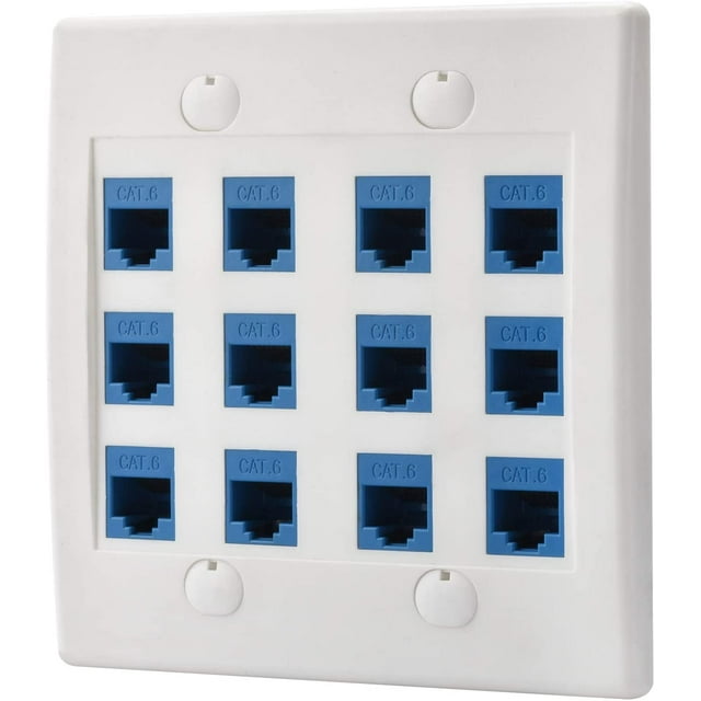 Cat 6 Wall Plate Cat 6 Key Female to Female Wall Plate in