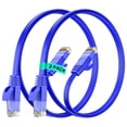 thumbnail image 1 of Ethernet Cable 20ft, 2-Pack (Blue) - Cat7 High-Speed LAN Cords for Gaming, Streaming, Router, Modem, PC, PS5, Xbox - Slim & Durable Design (20 Feet), 1 of 6