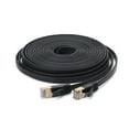 thumbnail image 1 of Cat 7 Ethernet Cable 32AWG Oxygen-free Copper 10Gbps High Speed 600Mhz Bandwidth Flat Internet Network LAN Patch Cord, Black 0.5m, 1 of 5