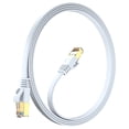 thumbnail image 1 of Ethernet Cable 6ft, (White) - Cat7 High-Speed LAN Cords for Gaming, Streaming, Router, Modem, PC, PS5, Xbox - Slim & Durable Design (6 Feet), 1 of 6