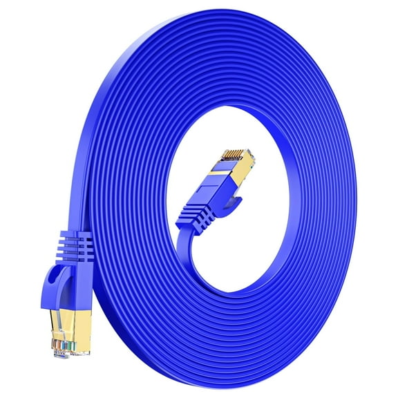Ethernet Cable 75ft, (Blue) - Cat7 High-Speed LAN Cords for Gaming, Streaming, Router, Modem, PC, PS5, Xbox - Slim & Durable Design (75 Feet)