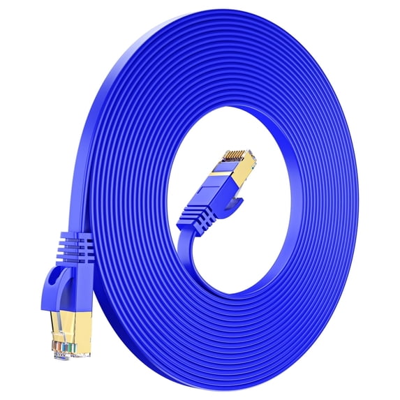Ethernet Cable 75ft, (Blue) - Cat7 High-Speed LAN Cords for Gaming, Streaming, Router, Modem, PC, PS5, Xbox - Slim & Durable Design (75 Feet)