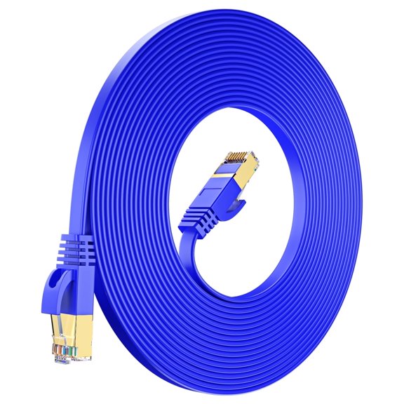 Ethernet Cable 75ft, (Blue) - Cat7 High-Speed LAN Cords for Gaming, Streaming, Router, Modem, PC, PS5, Xbox - Slim & Durable Design (75 Feet)