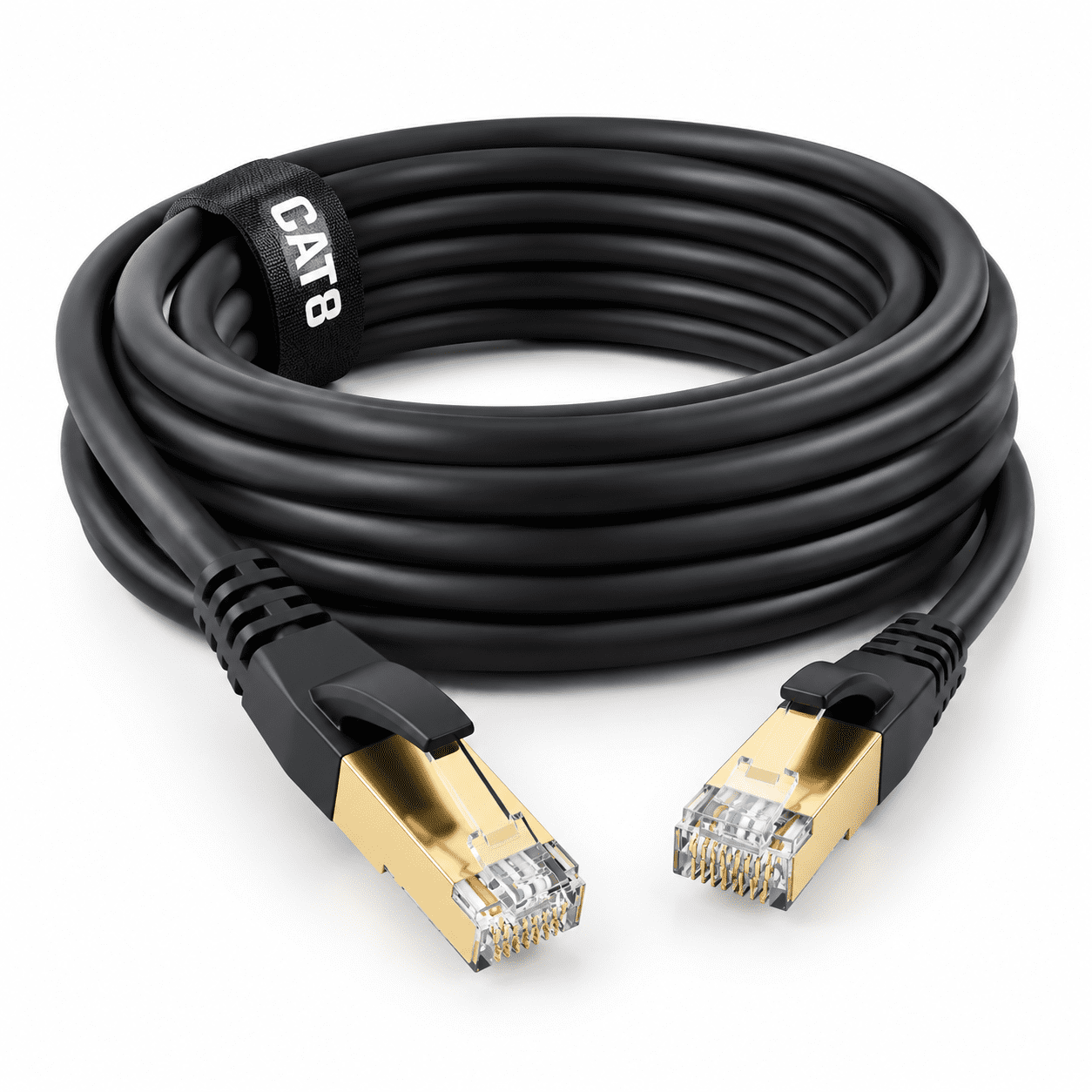 Network Cabloe Rj45 Cat 8 50ft Ethernet Cable, 40Gbps 2000MHz RJ45 Lan Network Cable ...