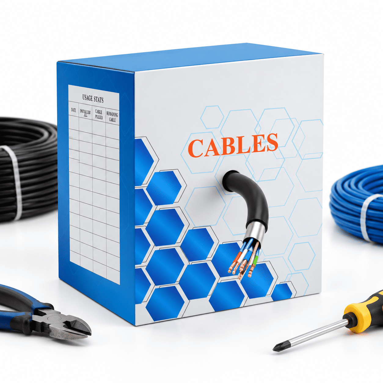 Cat 8 Bulk Ethernet Cable, 500 Feet, High Speed 40Gbps 2000MHz 26AWG ...