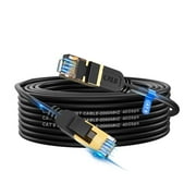 Cat 8 Ethernet Cable 40 ft, Heavy Duty High Speed Internet Network Cable, Professional LAN Cable, 26AWG, 2000Mhz 40Gbps with Gold Plated RJ45 Connector Weatherproof for Router/Modem/Gaming