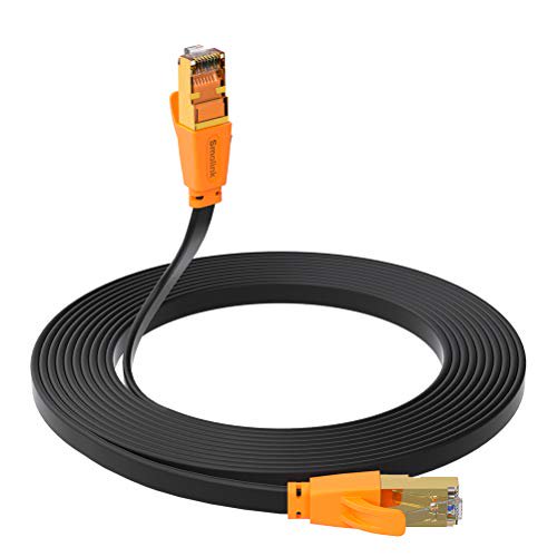 Cat 8 Cable 50 ft High Speed Flat Wire, 2000MHZ Bandwidth