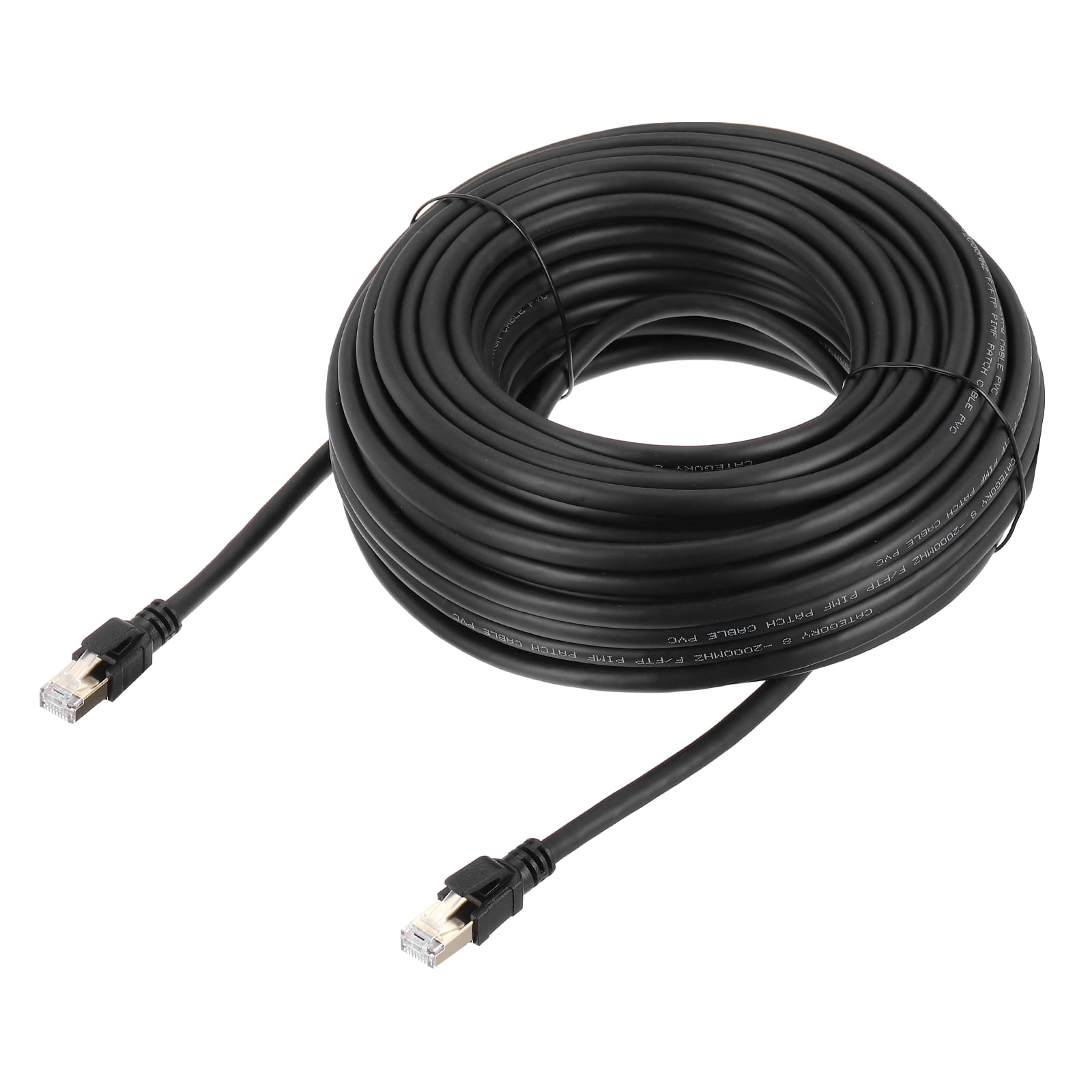 Cat 8 Ethernet Cable 82ft, 26AWG 40Gbps 2000Mhz High Speed Cat8 LAN Network Patch Cord with Gold Plated RJ45 Connector