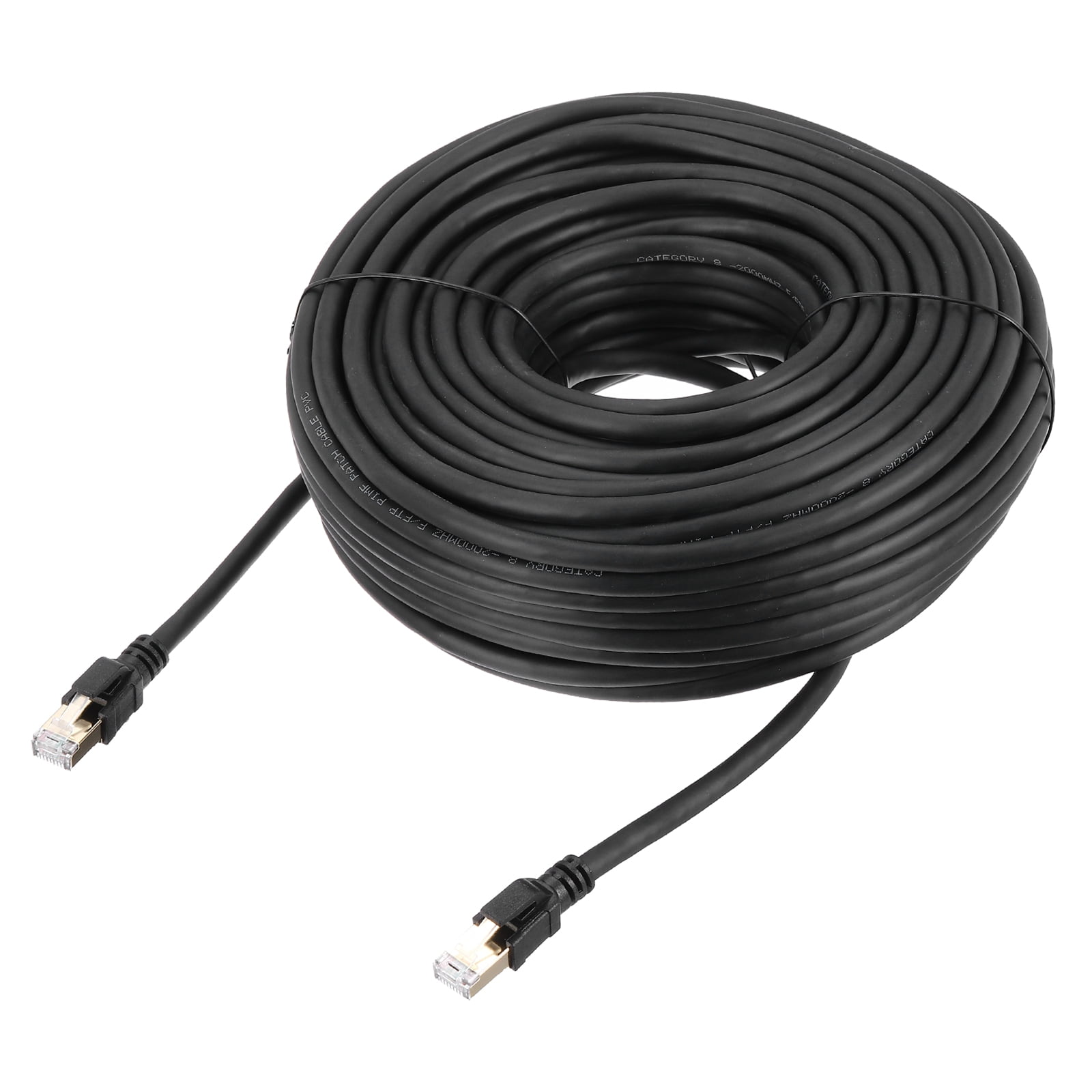 Cat 8 Ethernet Cable 98ft, 26AWG 40Gbps 2000Mhz High Speed Cat8 LAN Network Patch Cord with Gold Plated RJ45 Connector