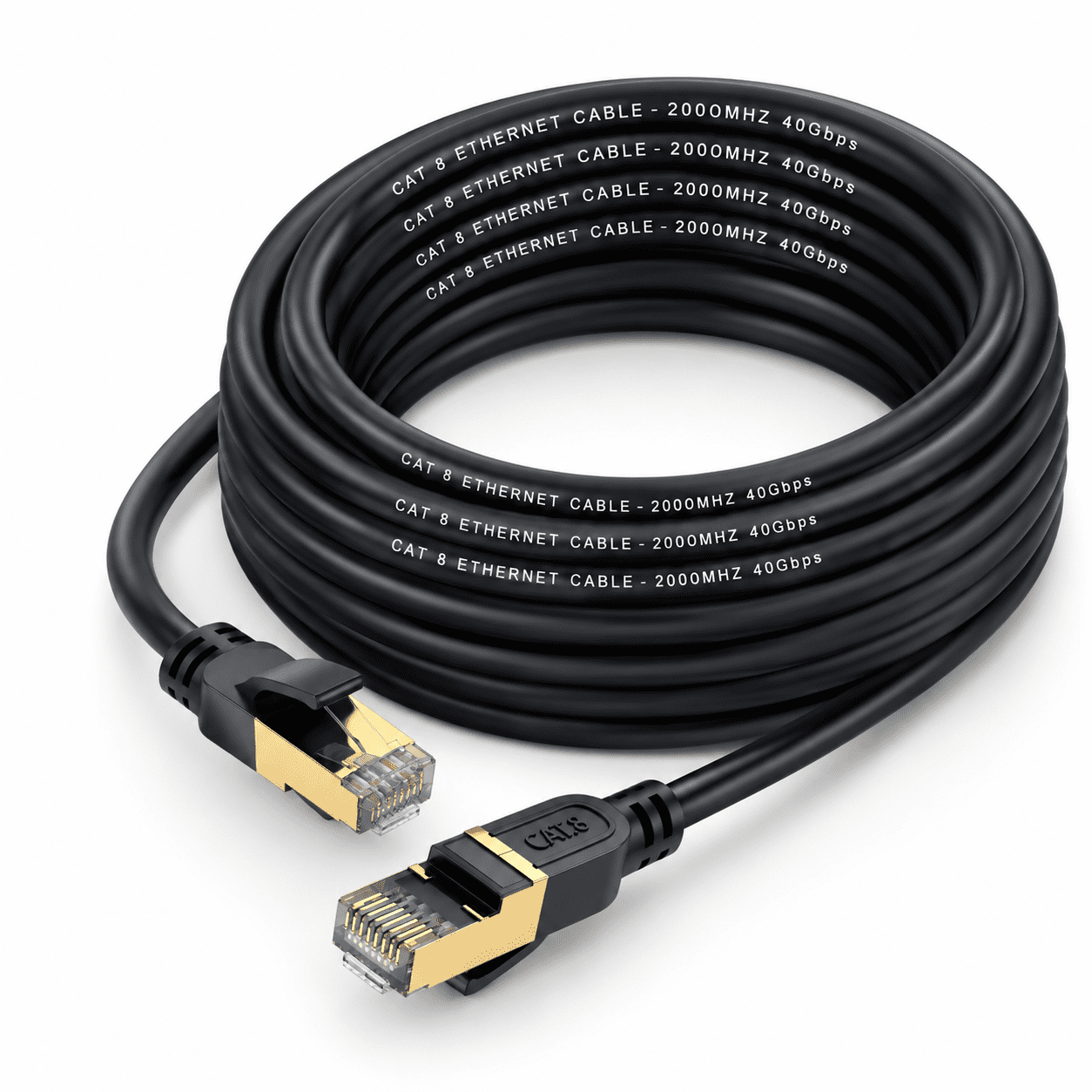 Speed Sign 75 Cat 8 Ethernet Cable, Black, 100 Feet, 1 Pack, High Speed 40Gbps ...