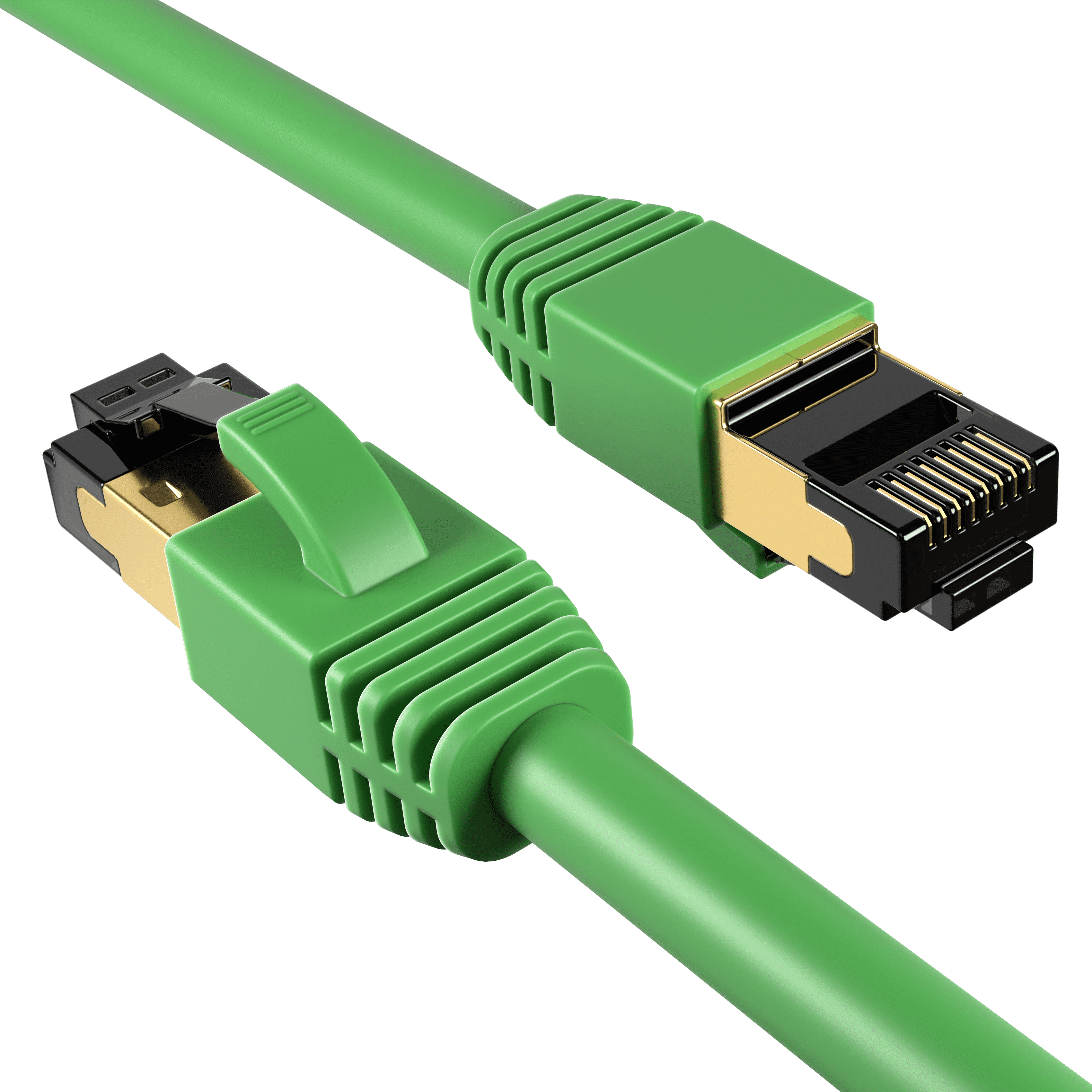 Cat8 35FT Network Ethernet Patch Cable, 2000Mhz Internet Wire, For Router, Modem, PC, Laptop, TVs, Printer Cord, Consoles for Home and Office, Green, Cables Direct Online