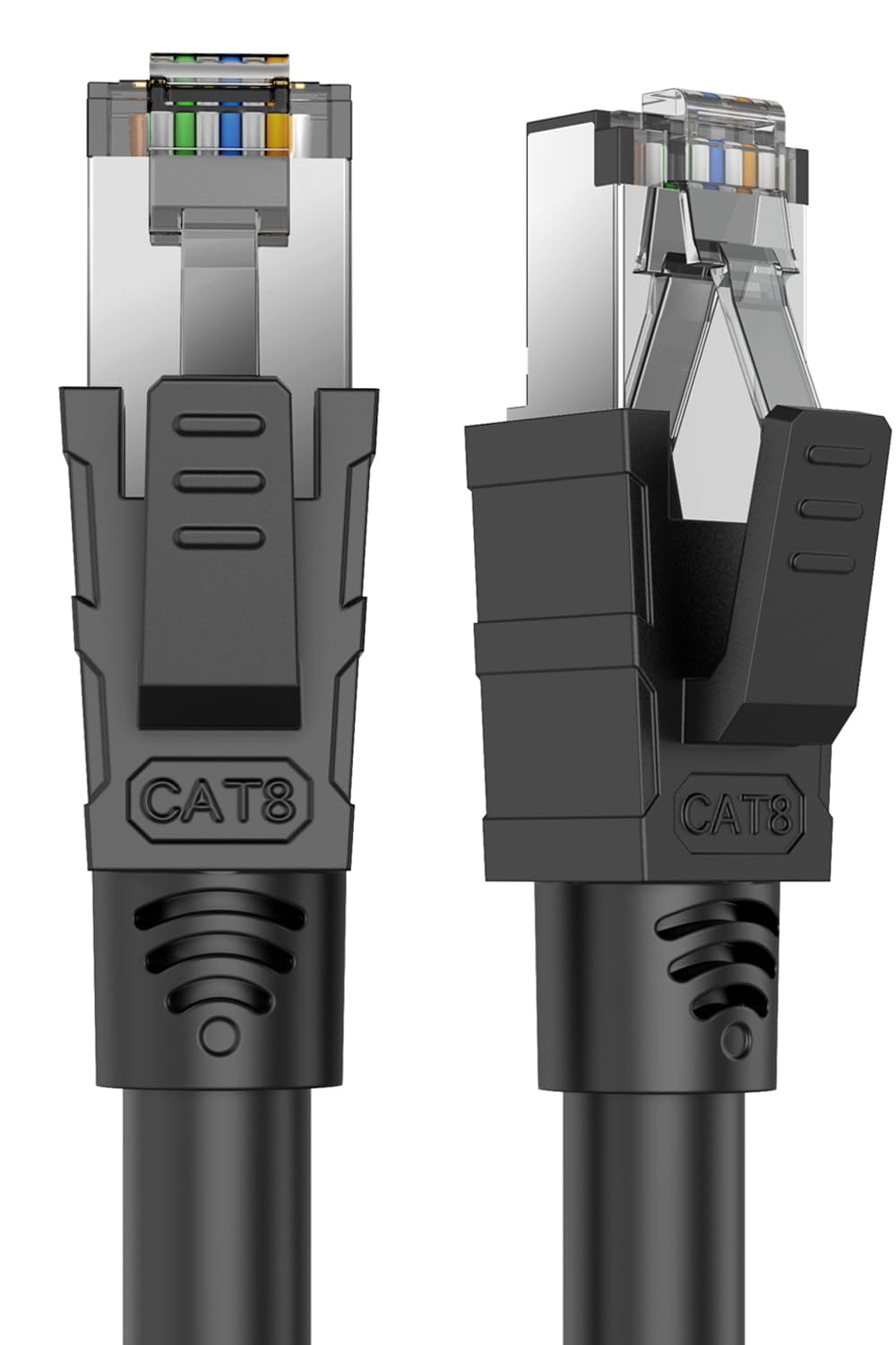 Cat 8 Ethernet Patch Cable 10Ft, Snagless Boot, High Speed Heavy Duty ...