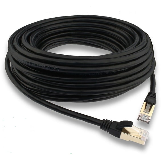 Cat 8 Ethernet RJ45 LAN Cable Super Speed 40Gbps Patch Network Gold Plated (15ft)