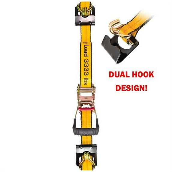 Cat 980070N Cat 980070N 2 in 1 Dual Hook Flat Plus J-Hook 27 ft. x 2 in. Truck Tie Down Strap