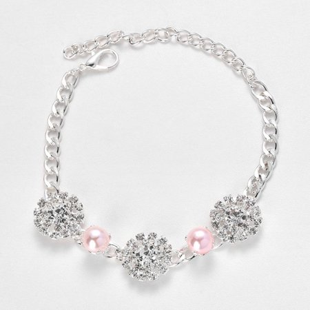 Cat Accessories Adjustable Luxury Rhinestones Pet Necklace Crystal Diamond Pendant Dogs Rhinestone Collar Dog Supplies PINK M
