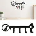 thumbnail image 1 of Cat And Dog House Key Hook, Creative Dog Shaped Key Hook No Drill Key Holder, A_Black 1 Metal Hook, By Relocy, 1 of 5