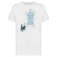 thumbnail image 1 of Cat And Plastic Bottle Cartoon T-Shirt Men -Image by Shutterstock, Male Medium, 1 of 2