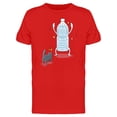 thumbnail image 1 of Cat And Plastic Bottle Cartoon Tee Men's -Image by Shutterstock, 1 of 2