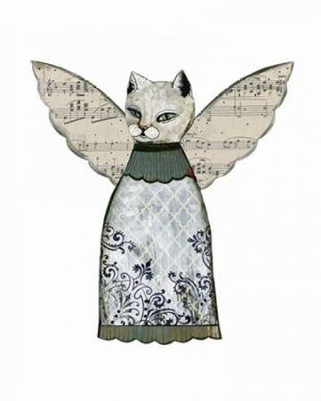 Cat Angel with Music Wings Canvas Art - Sarah Ogren (24 x 30)